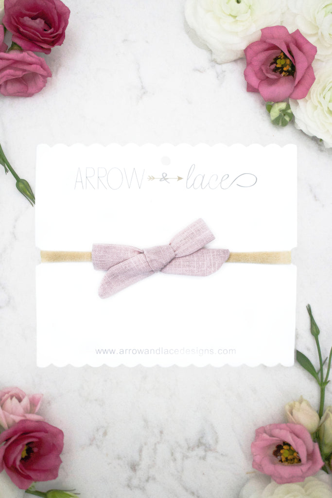 Petite Lilac Bow Headband