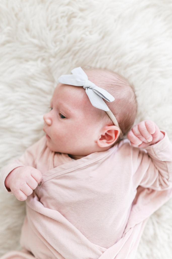 Petite Navy Bow Headband - Arrow & Lace Designs