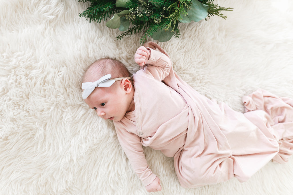 Petite White Bow Headband - Arrow & Lace Designs