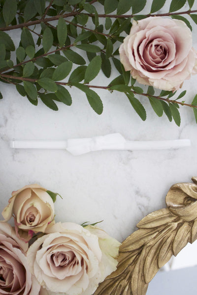 White Paisley Adjustable Headband