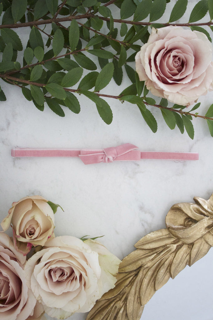 Dusty Rose Paisley Adjustable Headband - Arrow & Lace Designs
