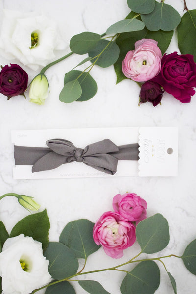 NEW Charcoal Jolie Headband - Arrow & Lace Designs